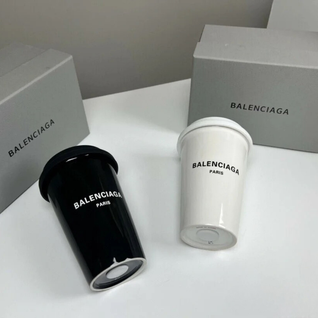 【HAO NICE】24SS Balenciaga巴黎世家-上海經銷商🔥經典logo陶瓷咖啡杯 隨行杯 環保
