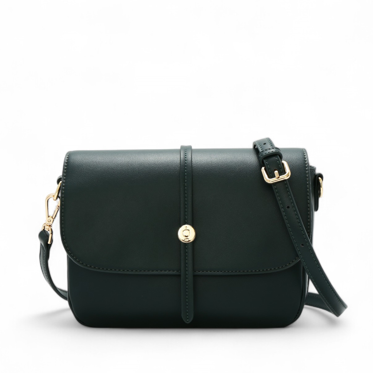 好感日常知性百搭斜背包(大) #深綠