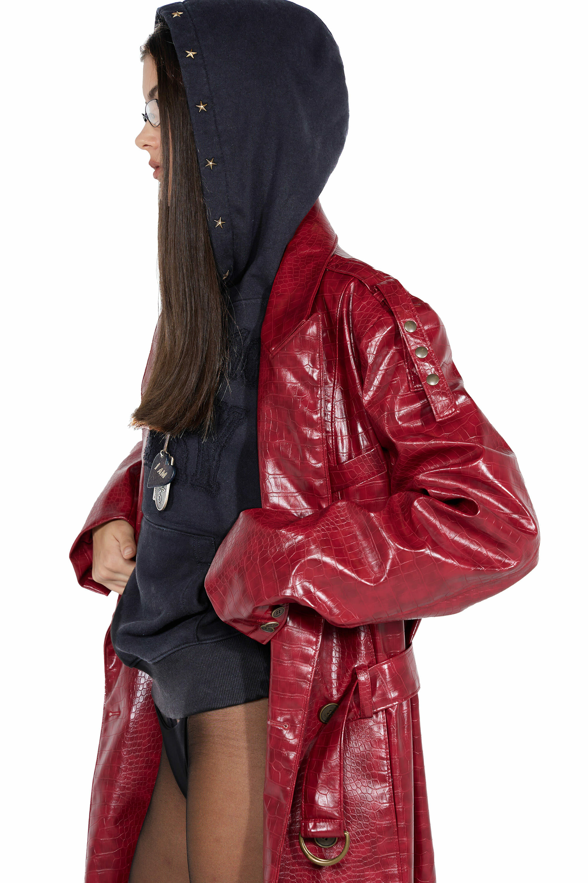 SCULPTOR - Mary Acid Peel Hoodie (Washed Black)