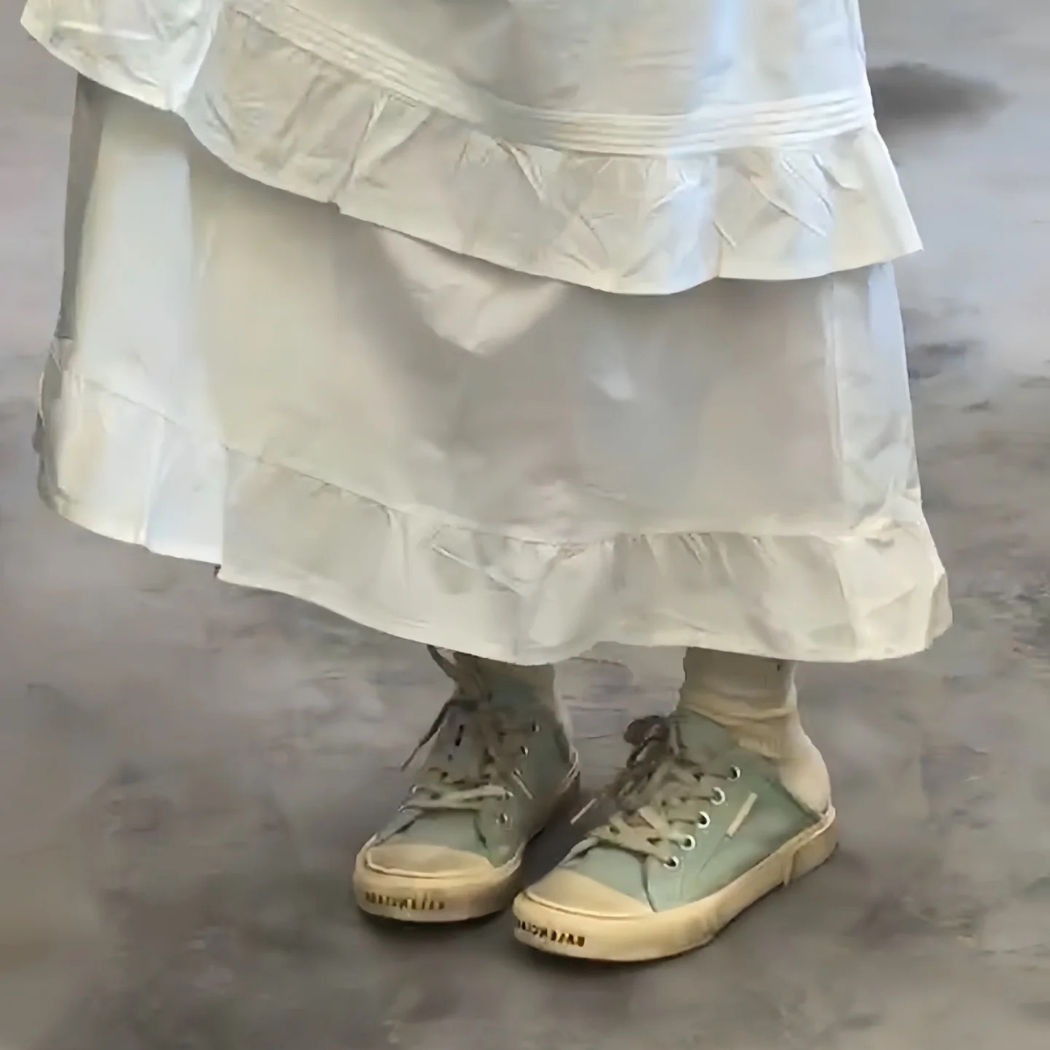 【NICE 歐美日韓代購】24SS Balenciaga巴黎世家-上海經銷商🔥經典logo水洗復古刷破帆布鞋 休閒鞋