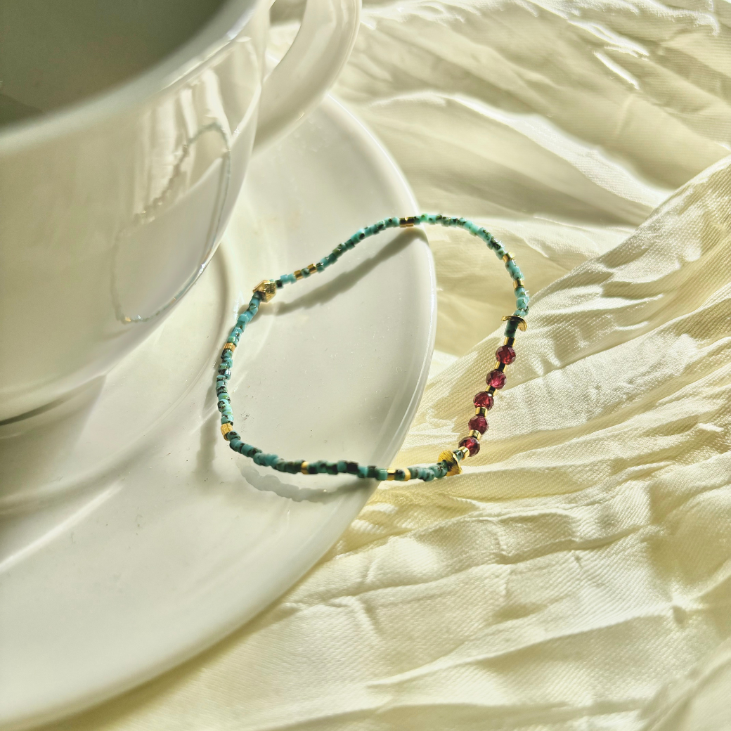 墨翠帶石榴石手鍊 | 寶石手鍊