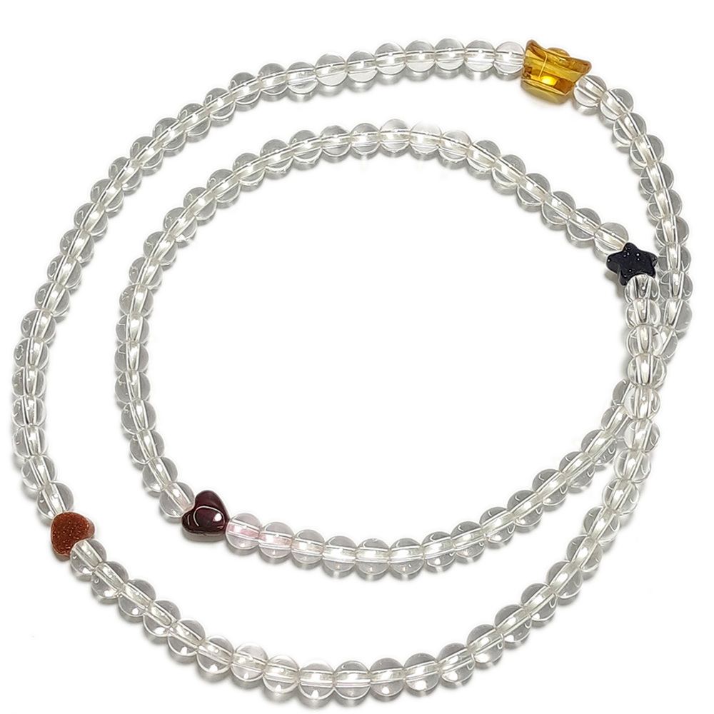 黃晶元寶+水晶108念珠5mm【十方】122773