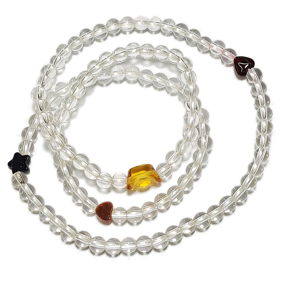 黃晶元寶+水晶108念珠5mm【十方】122773