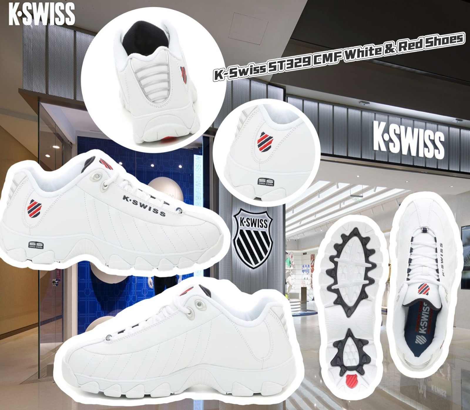 【預購】K-Swiss F090350 大童/女裝小白鞋