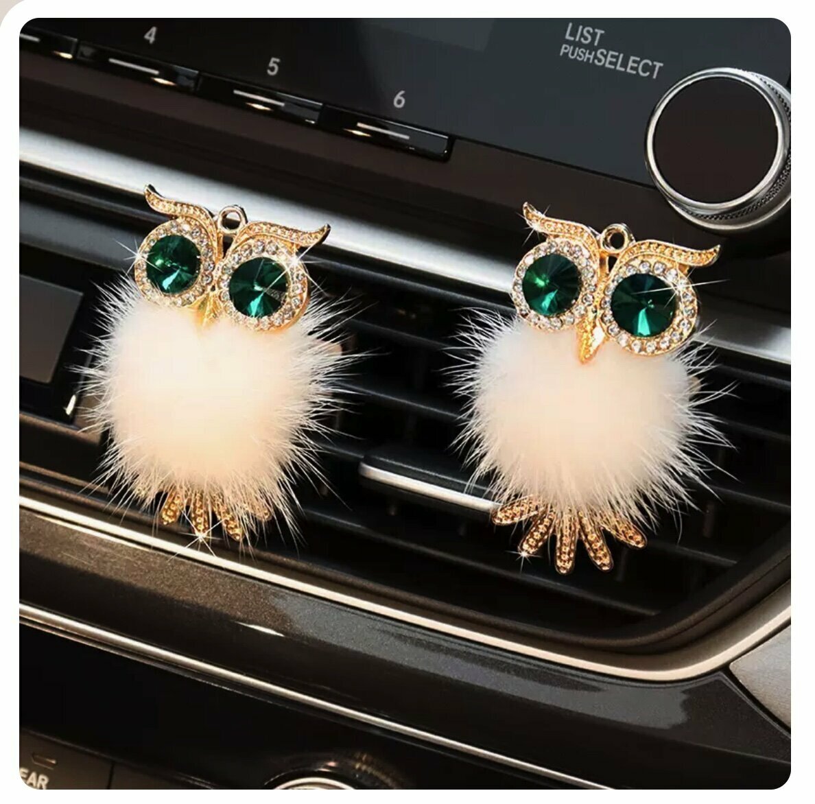 Hot Selling [1 Pair] Car Perfume Creative Decoration (Sable Owl)