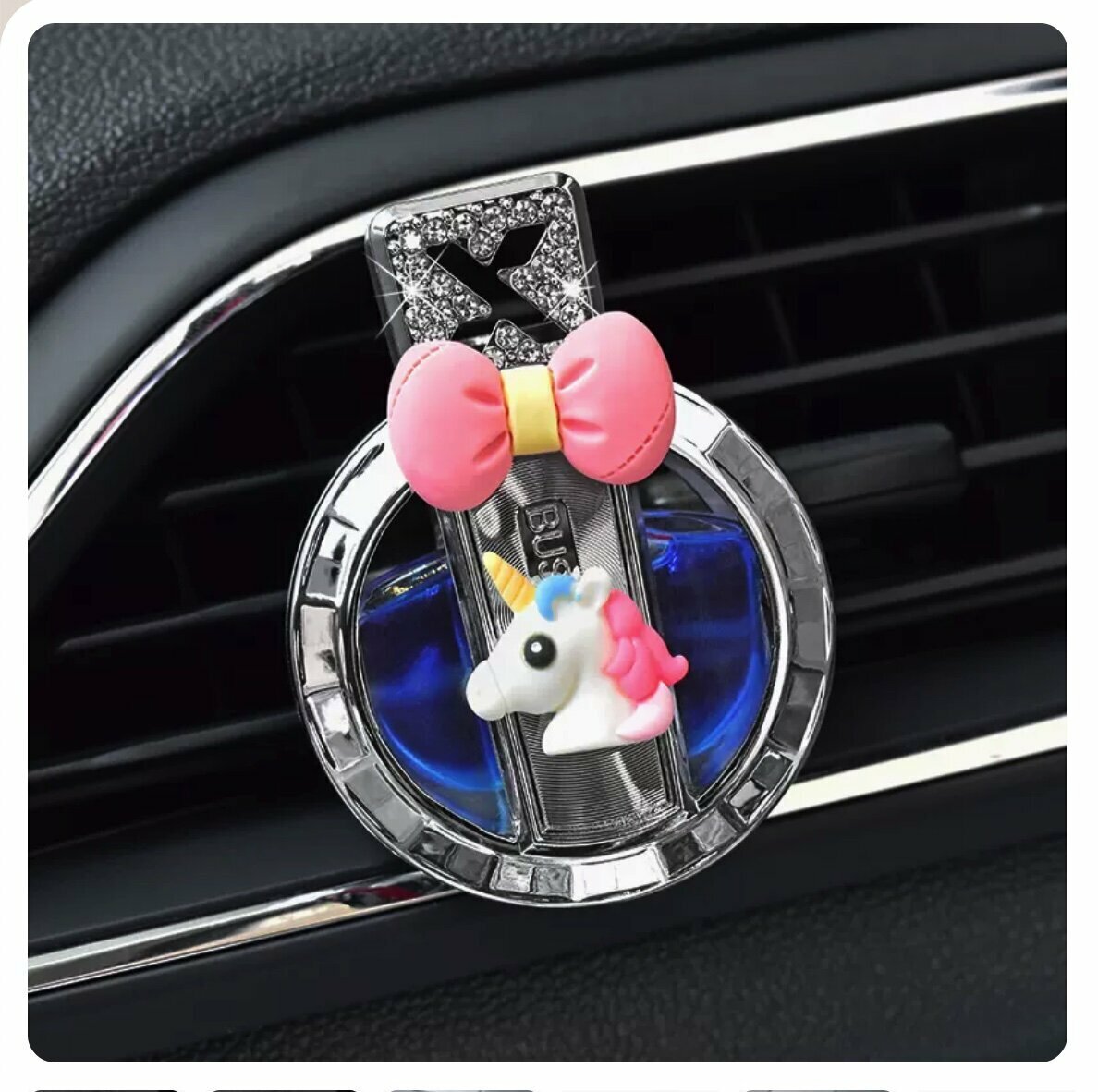 Hot selling car air vent aromatherapy ornaments (blue ocean + unicorn)