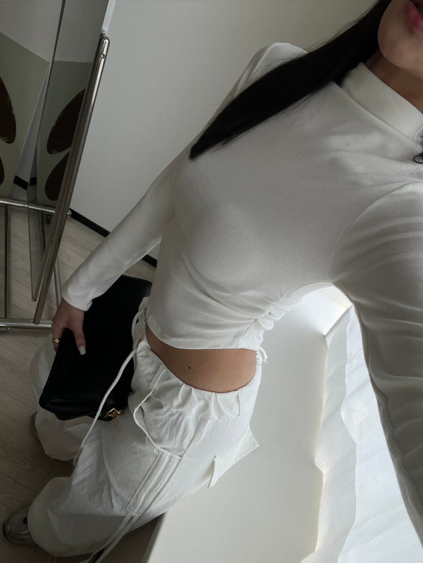 莫代爾兩側抓皺短上衣*5色