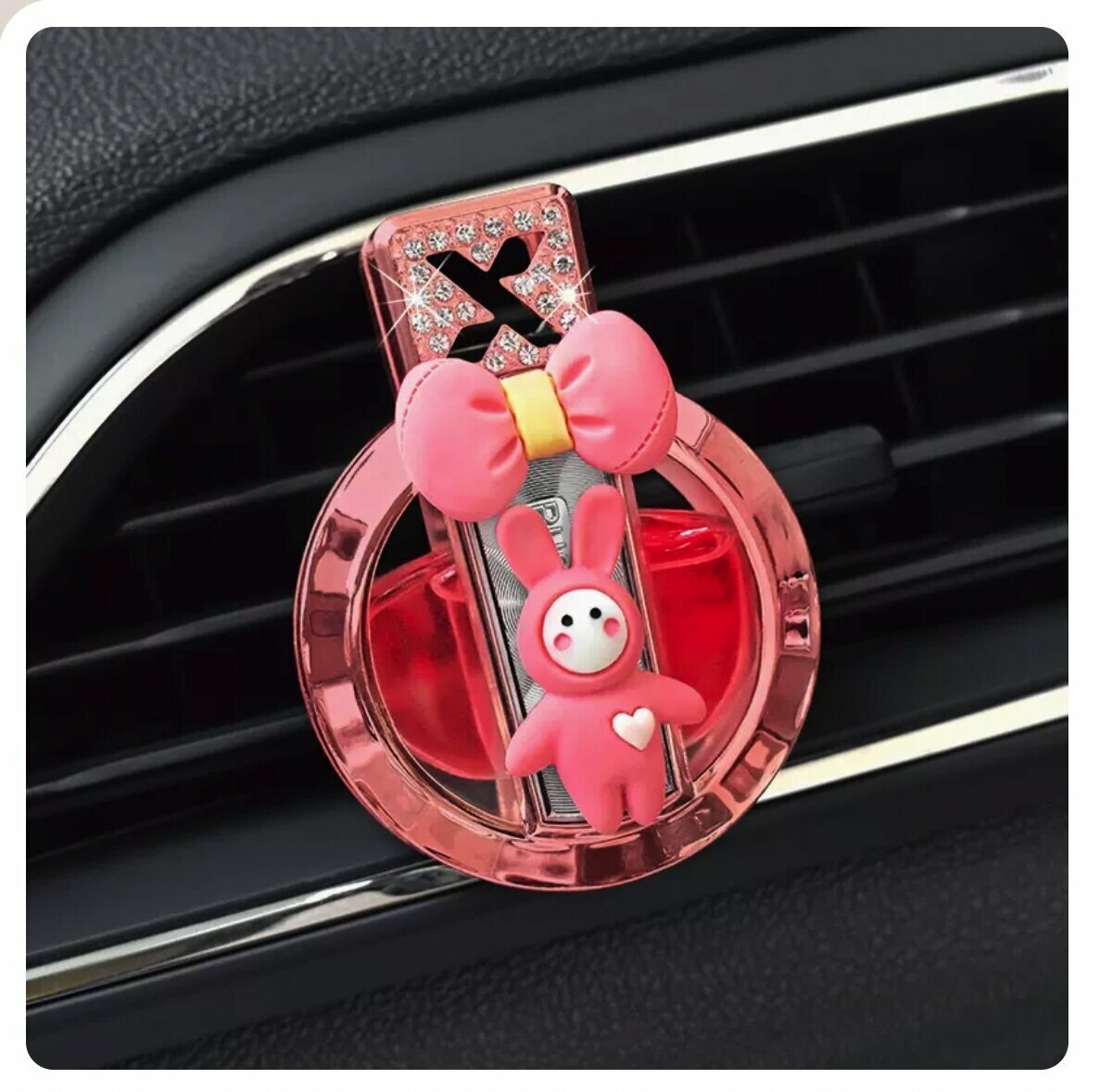 Hot selling car air vent aromatherapy ornaments (red COCO + red rabbit)