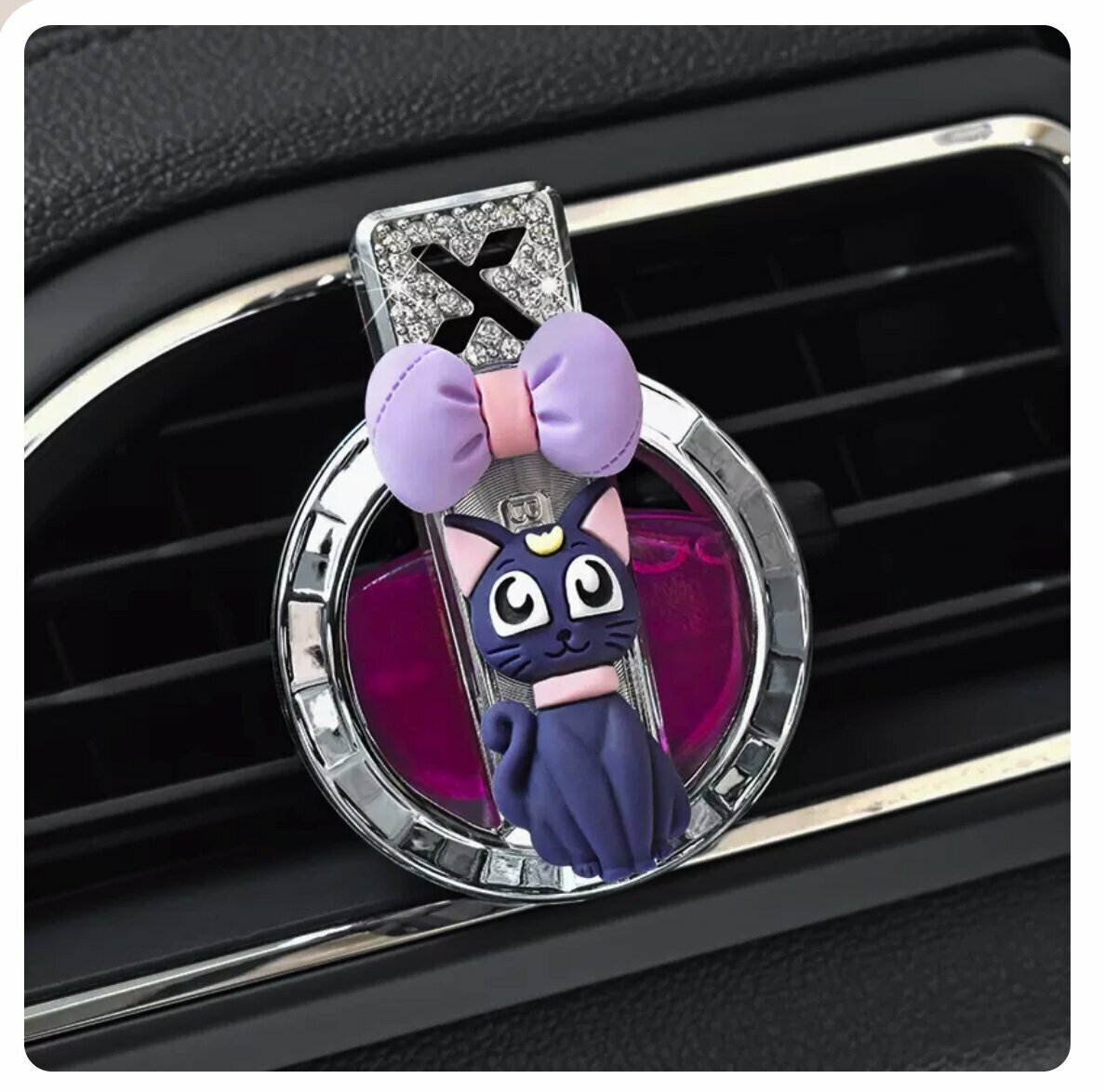Hot Selling Car Air Vent Aromatherapy Ornaments (Purple Paris + Moon Cat)