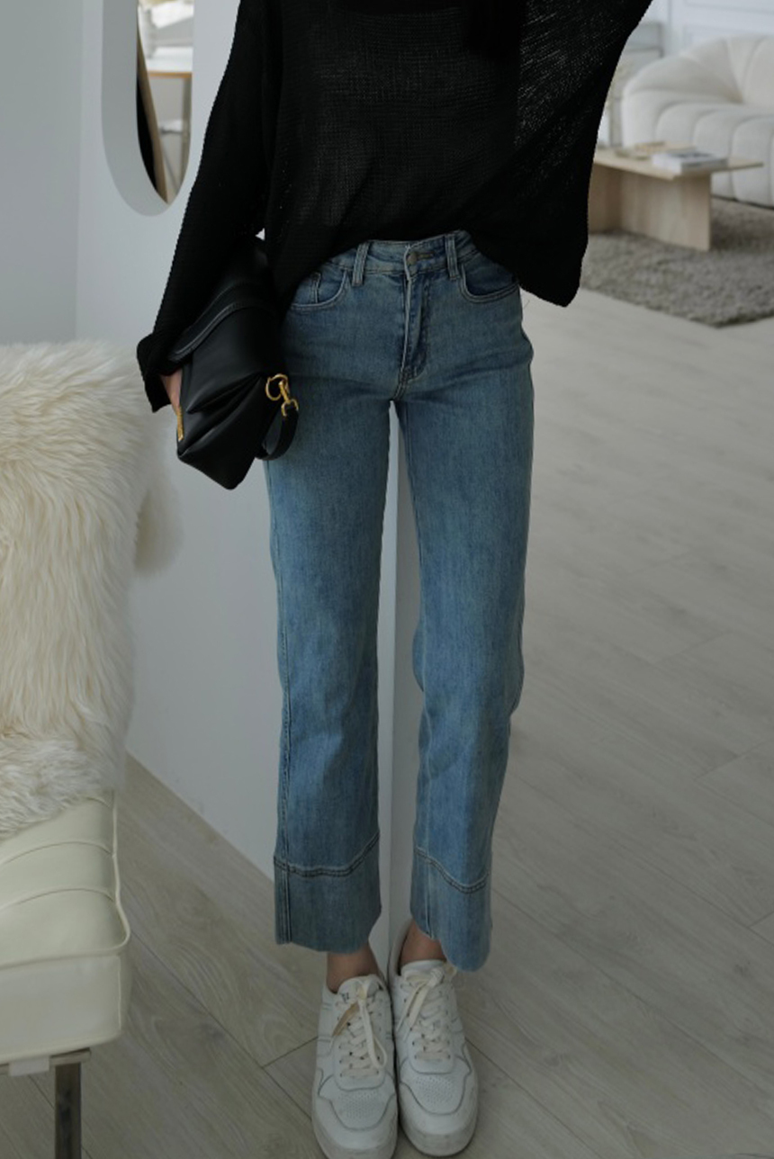 直筒彈力牛仔煙管褲*3色