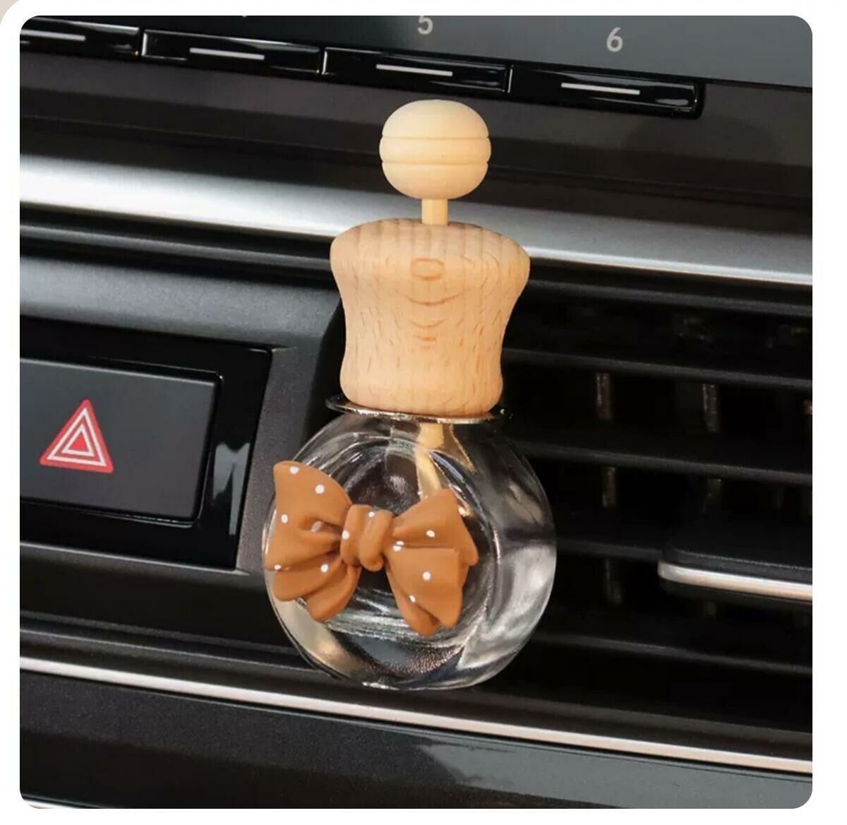 Hot selling car perfume empty bottle aromatherapy bottle (brown bow)