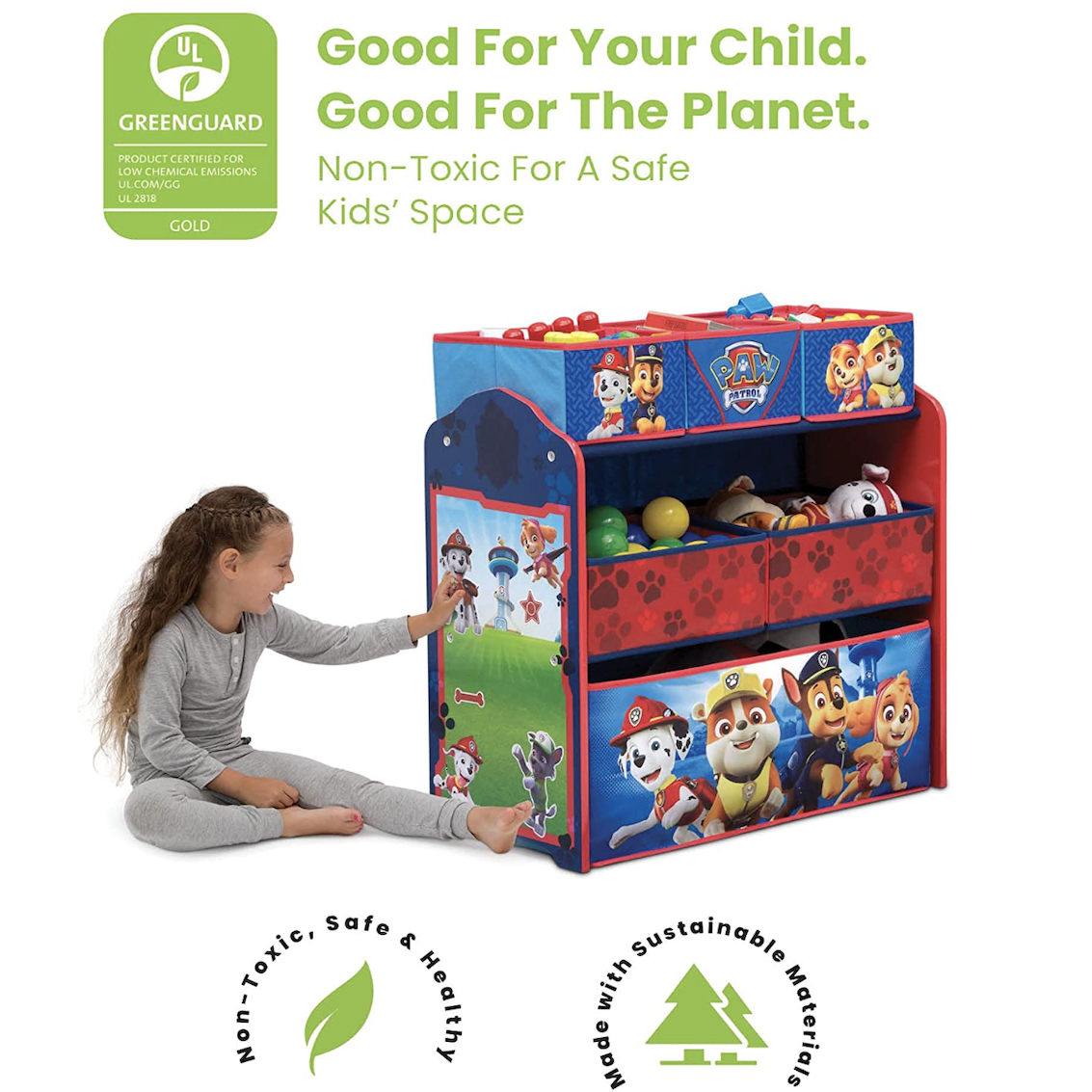 美國 Delta Children Paw Patrol 玩具收納架