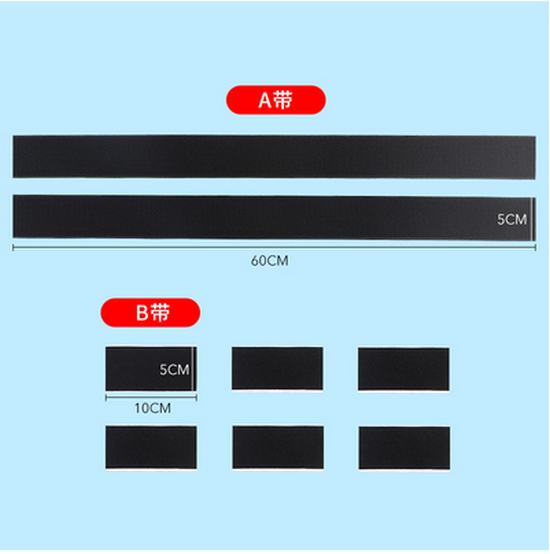 Hot style [6 pack] Car fire extinguisher Velcro fixing strap (black, suitable for plastic surface, 2 long + 4 short)