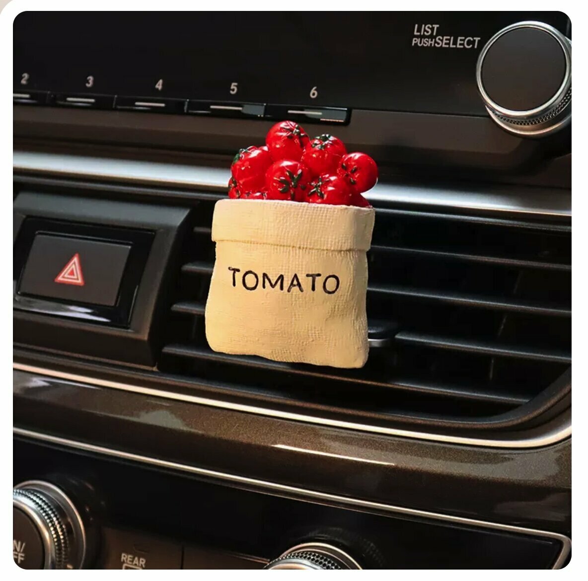 Hot selling creative car air outlet perfume clip (tomato)