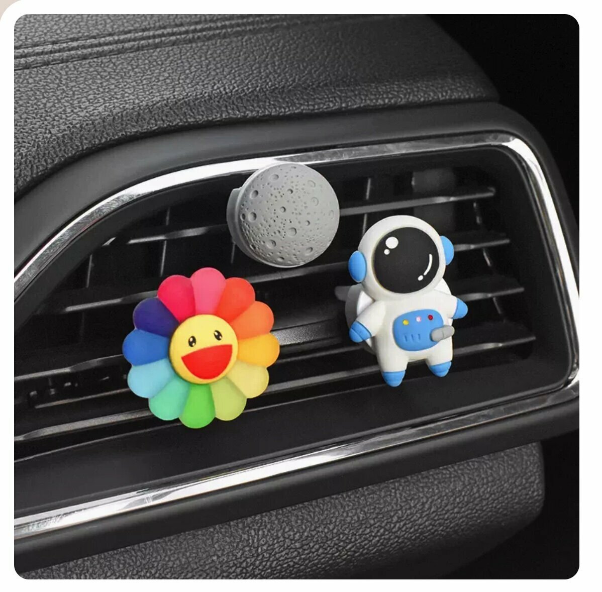 Hot Selling [Set of 3] Car Air Conditioner Aromatherapy Decorative Ornaments (Sunflower)