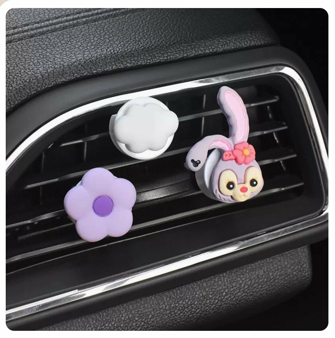 Hot Selling [Set of 3] Car Air Conditioner Aromatherapy Decorative Ornaments (Purple Rabbit)