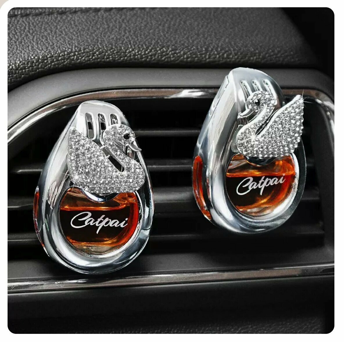 Hot Selling【1 Pair】Car Air Conditioner Perfume Clip for Air Vent (Orange Cologne)