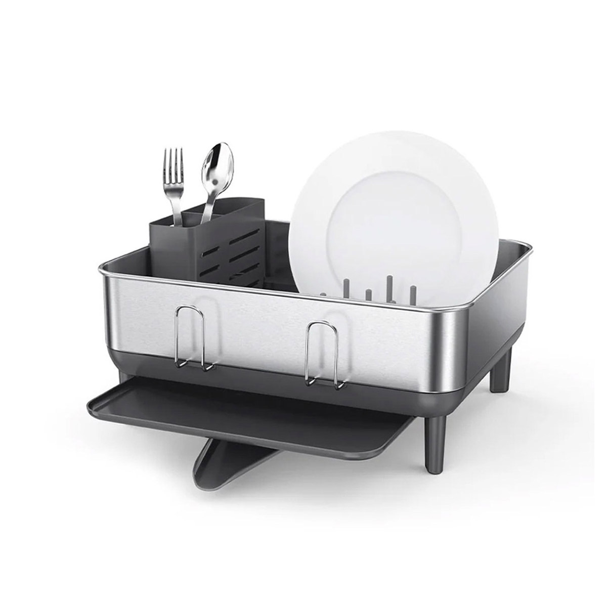 美國品牌SIMPLEHUMAN 39.4 x 38 x 19cm不銹鋼碗碟架 -灰色 -KT1184DC