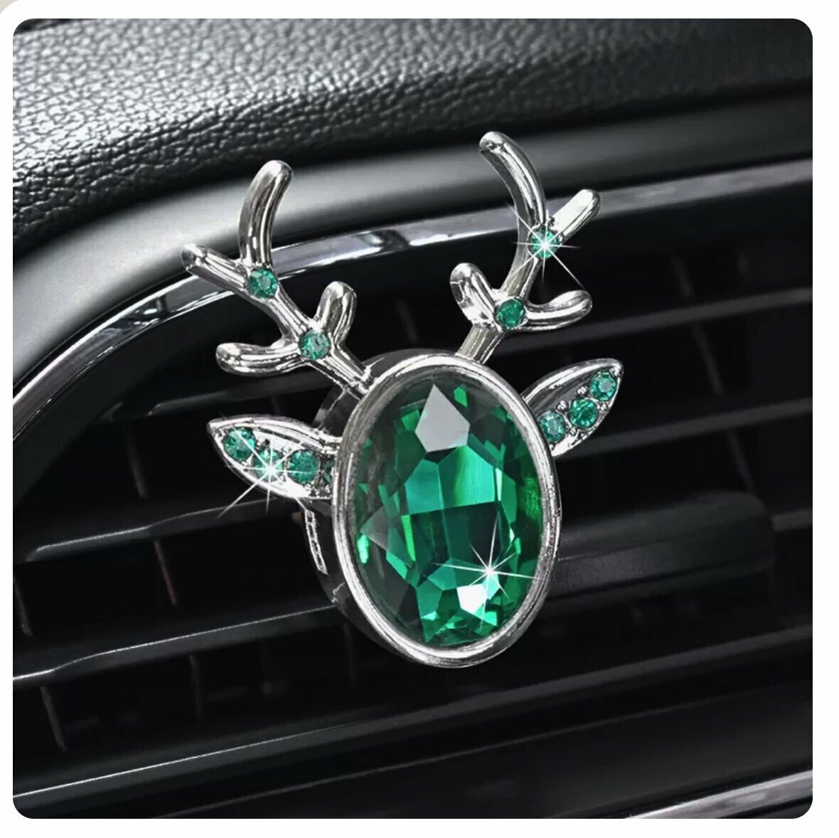 Hot selling car air conditioner air outlet aromatherapy clip (green crystal)
