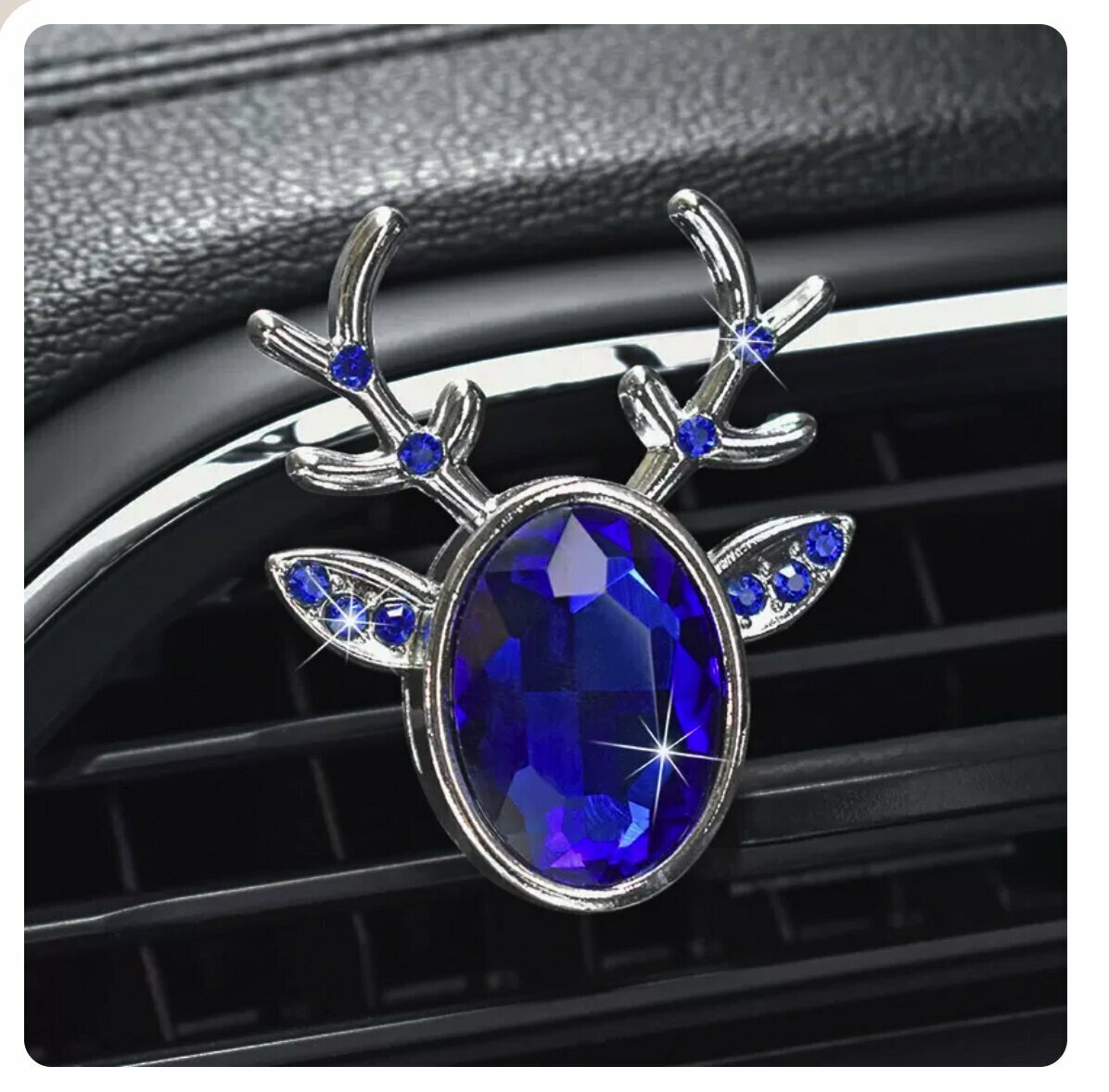 Hot selling car air conditioner air outlet aromatherapy clip (dark blue crystal)