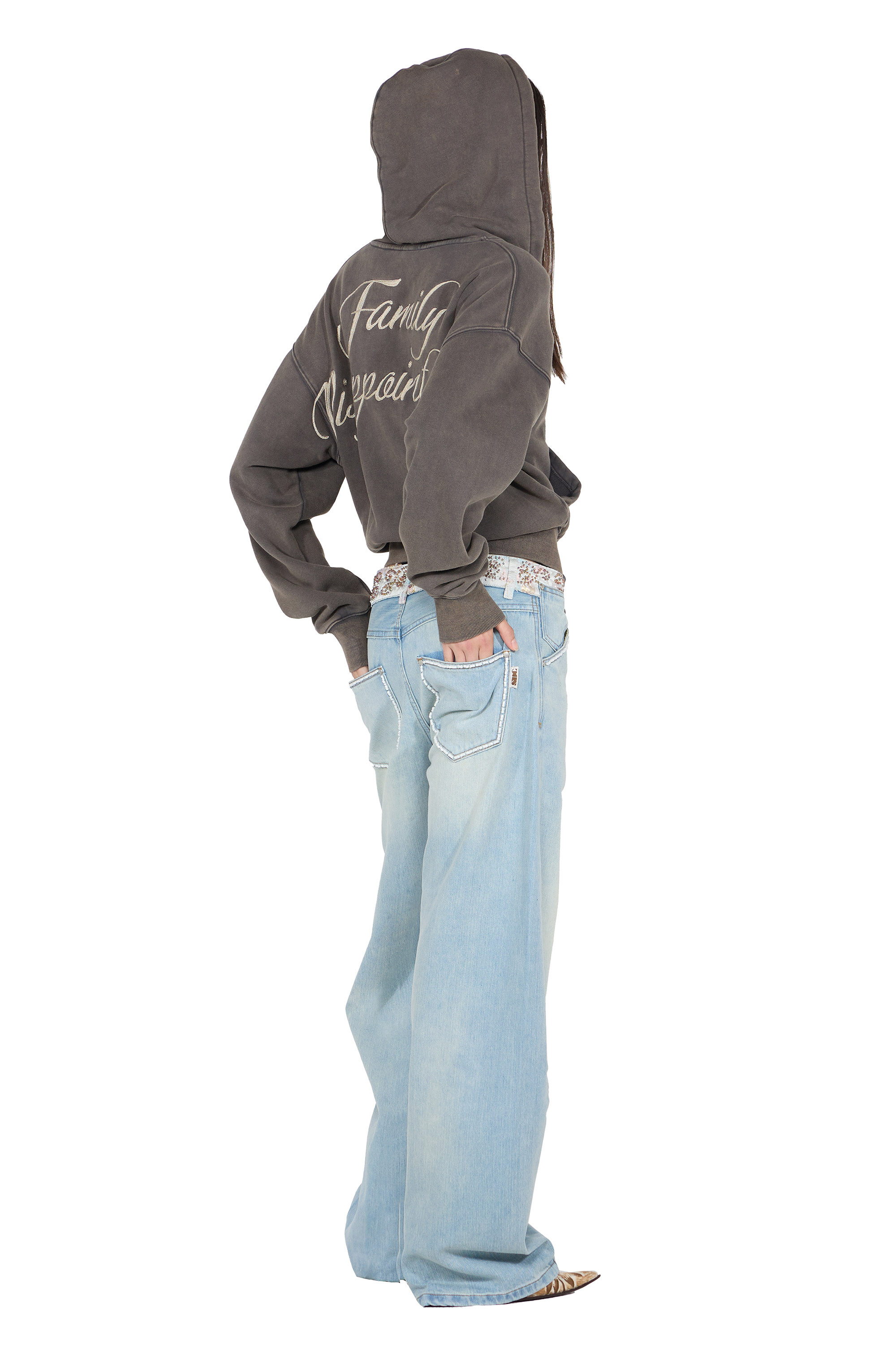 SCULPTOR - Bad Seed Washed Hoodie Zip-Up (Charcoal)