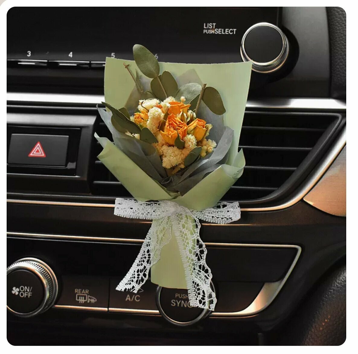 Hot selling car air vent aromatherapy bouquet (fresh yellow dried flowers)