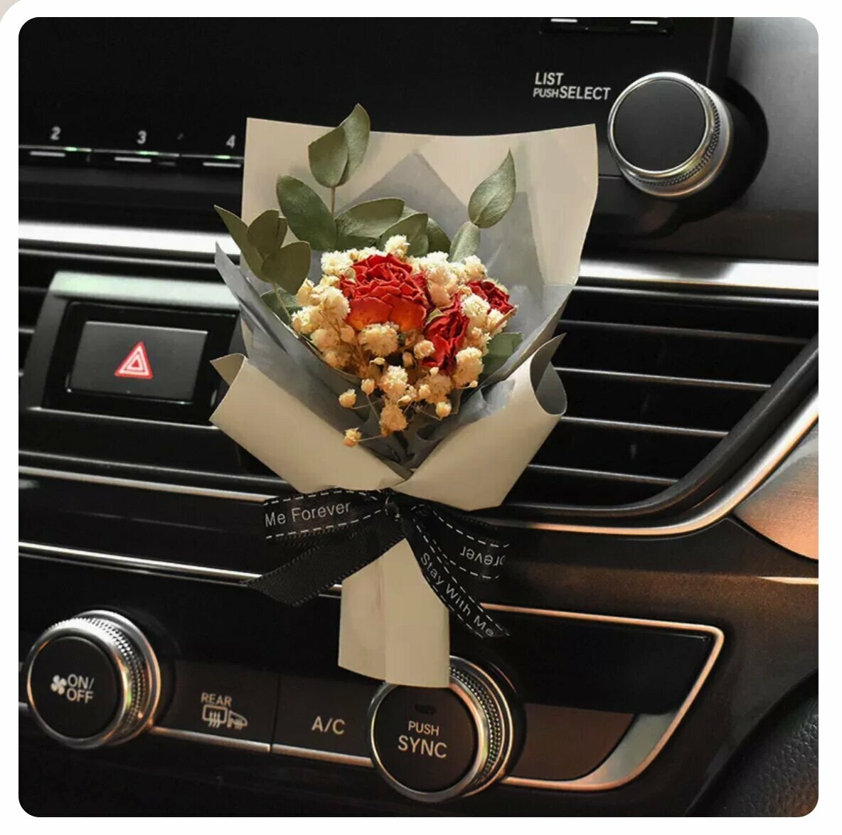 Hot selling car air vent aromatherapy bouquet (milk tea orange dried flowers)