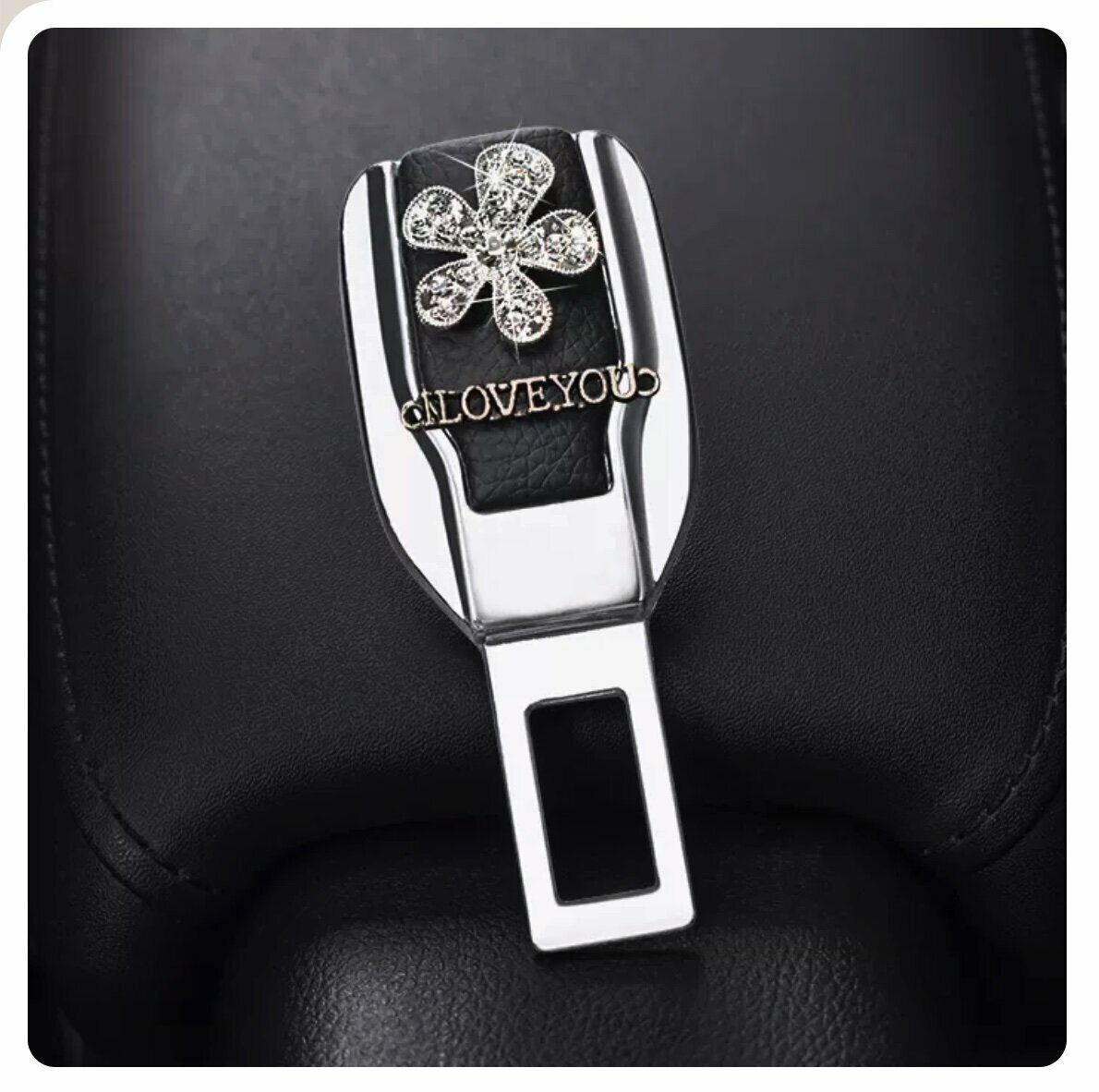 Popular car seat belt extension plug buckle retaining clip (full of diamonds)