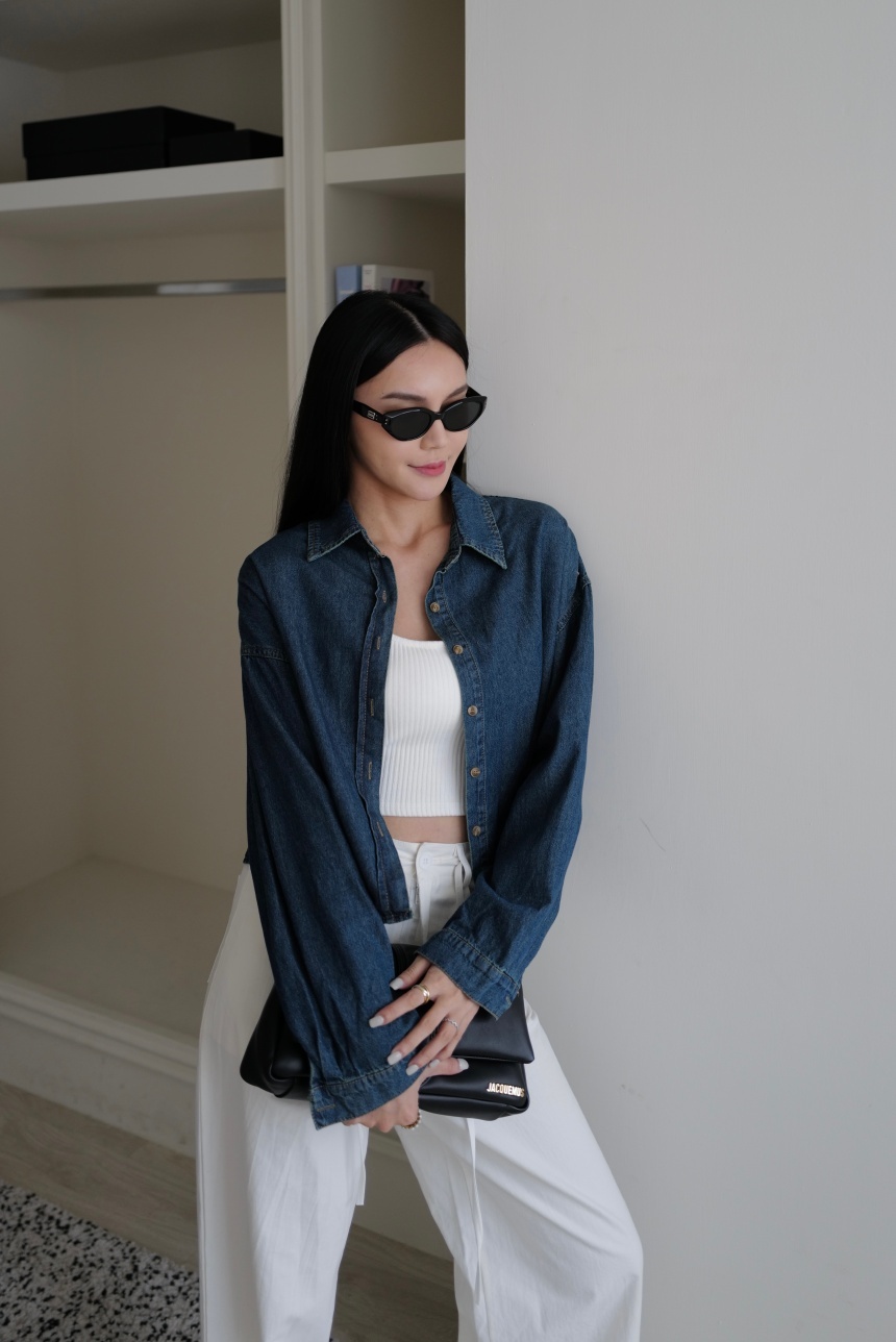 短版牛仔襯衫*2色