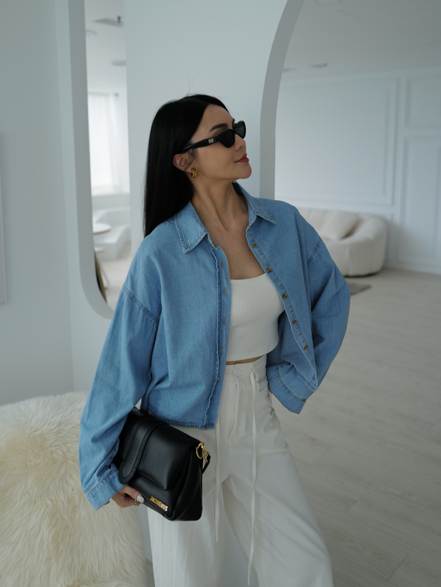 短版牛仔襯衫*2色