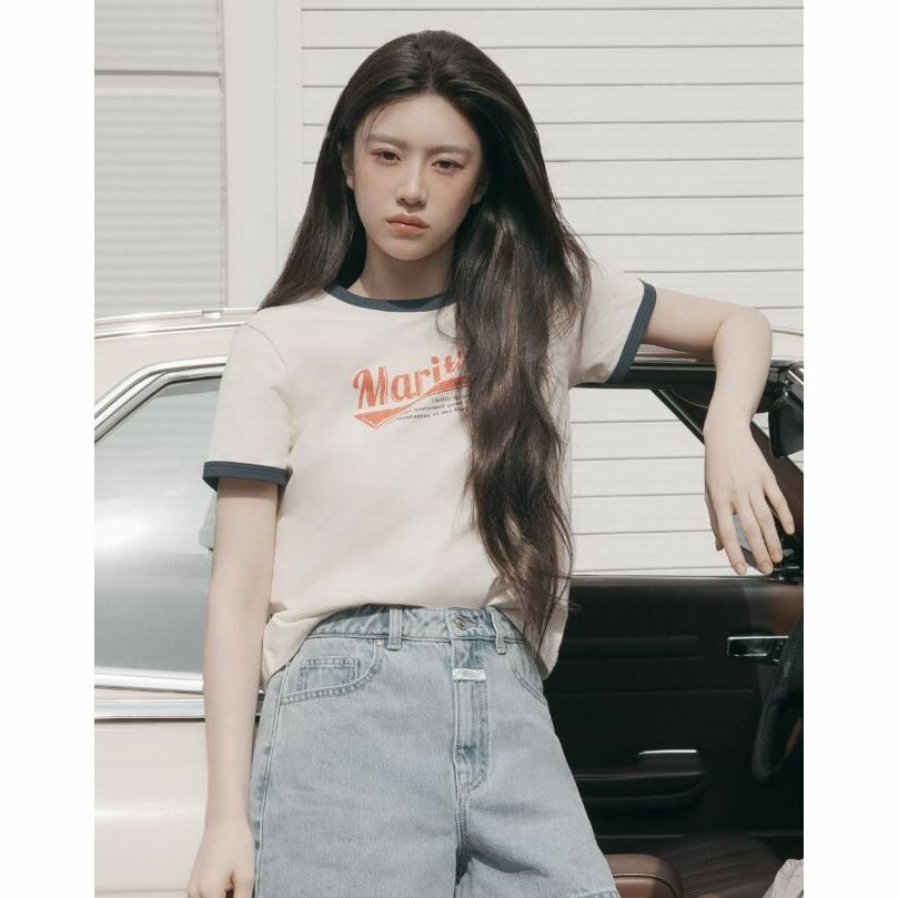 MARITHE 美式滾邊短袖 (TS124)