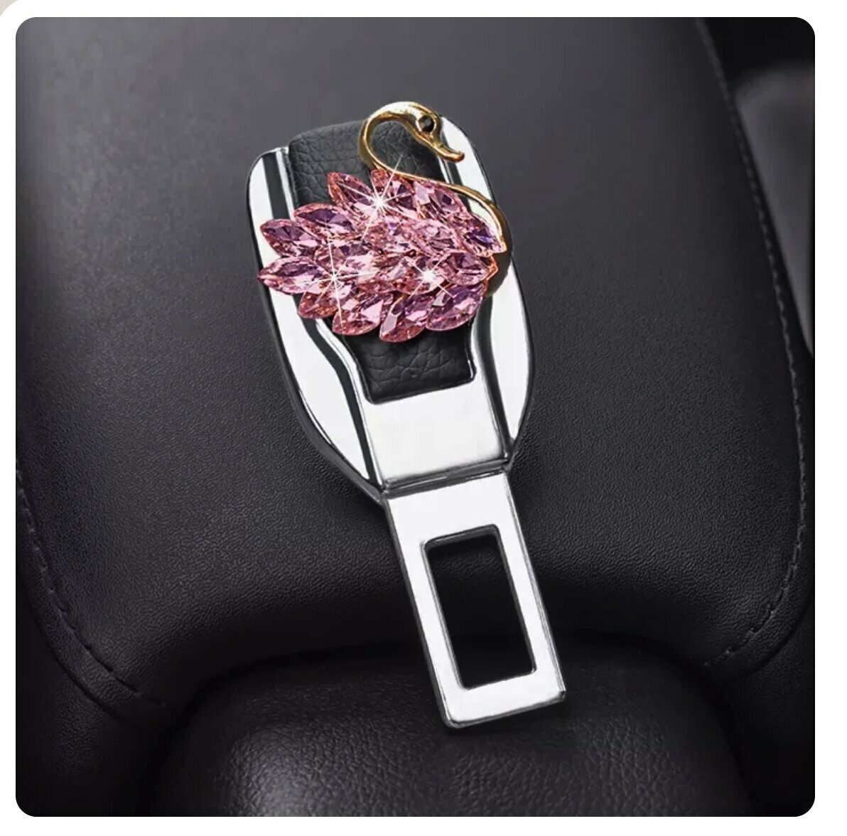 Popular car seat belt extension plug buckle fixing clip (head to right pink swan)