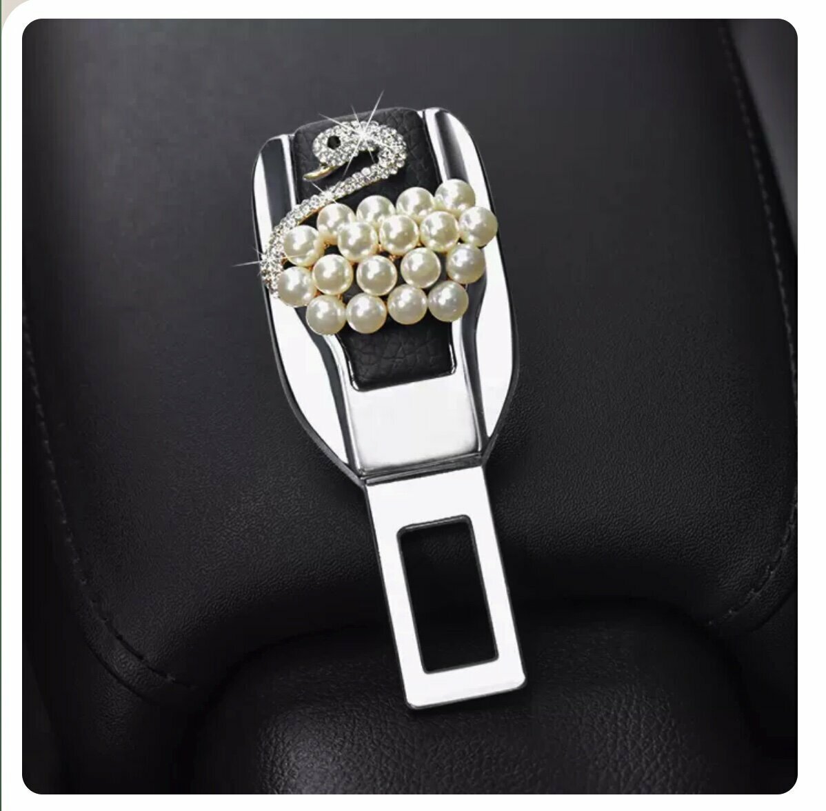 Popular car seat belt extension plug buckle retaining clip (Pearl Goose)