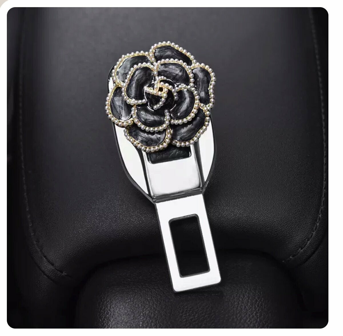 Popular car seat belt extension plug buckle retaining clip (big black camellia)