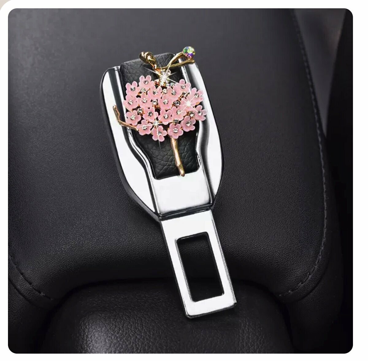 Popular Car Seat Belt Extension Plug Buckle Fixing Clip (Pink Dancer)