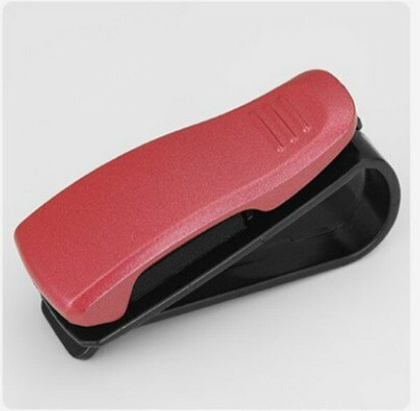 Popular model (1 piece) car glasses holder (red)