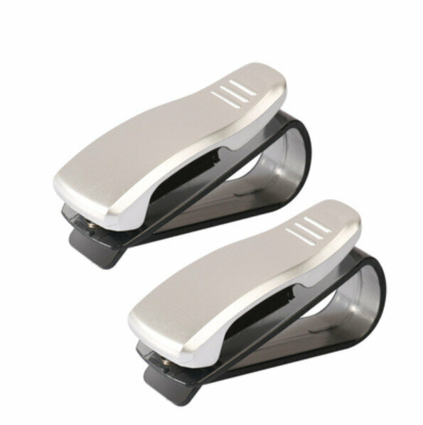 Hot style (2 pieces) car glasses holder (silver)