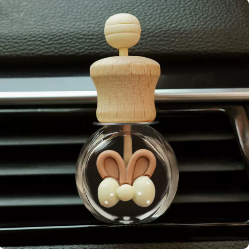 Hot selling car aromatherapy car air conditioner air outlet empty bottle decoration car small ornaments free perfume drops (brown bow)