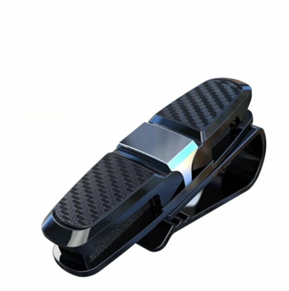 Hot style (1 piece) car glasses storage clip (upgraded carbon fiber-silver)