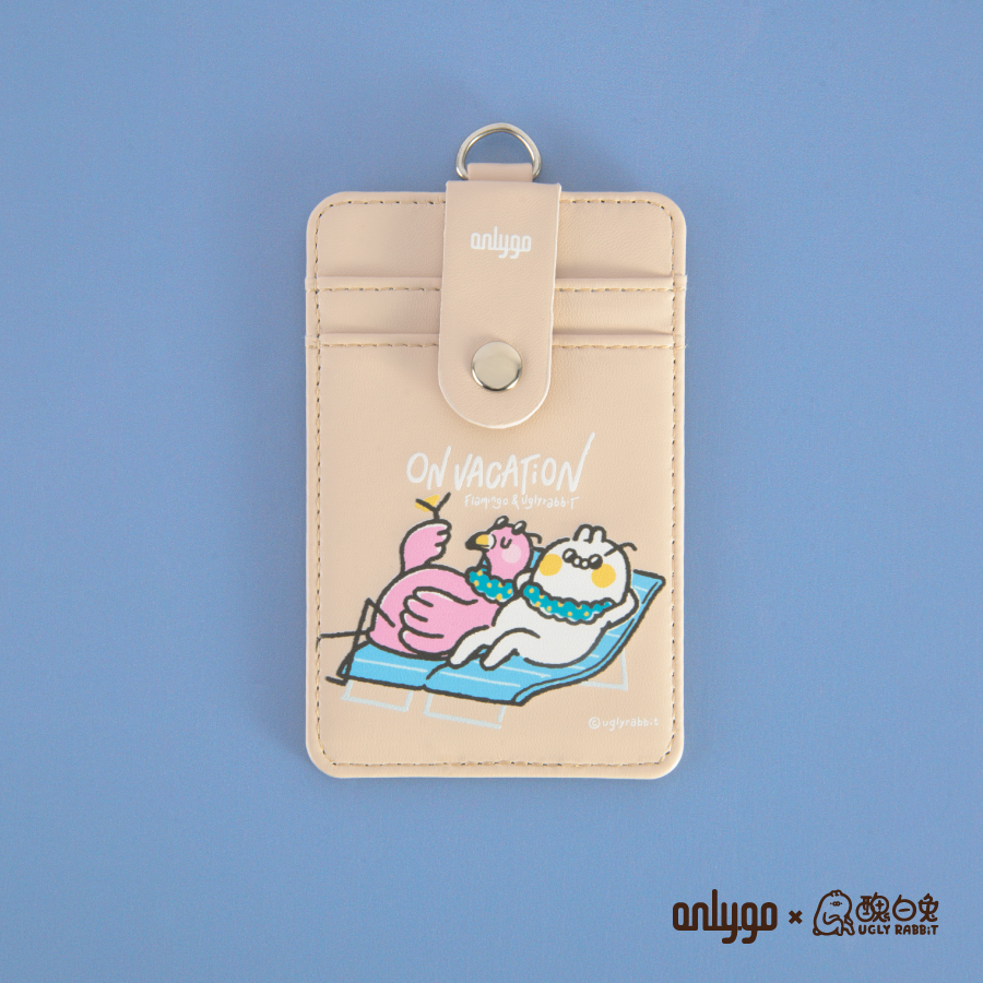 Onlygo x Uglyrabbit IDカードホルダー（フラミンゴ）