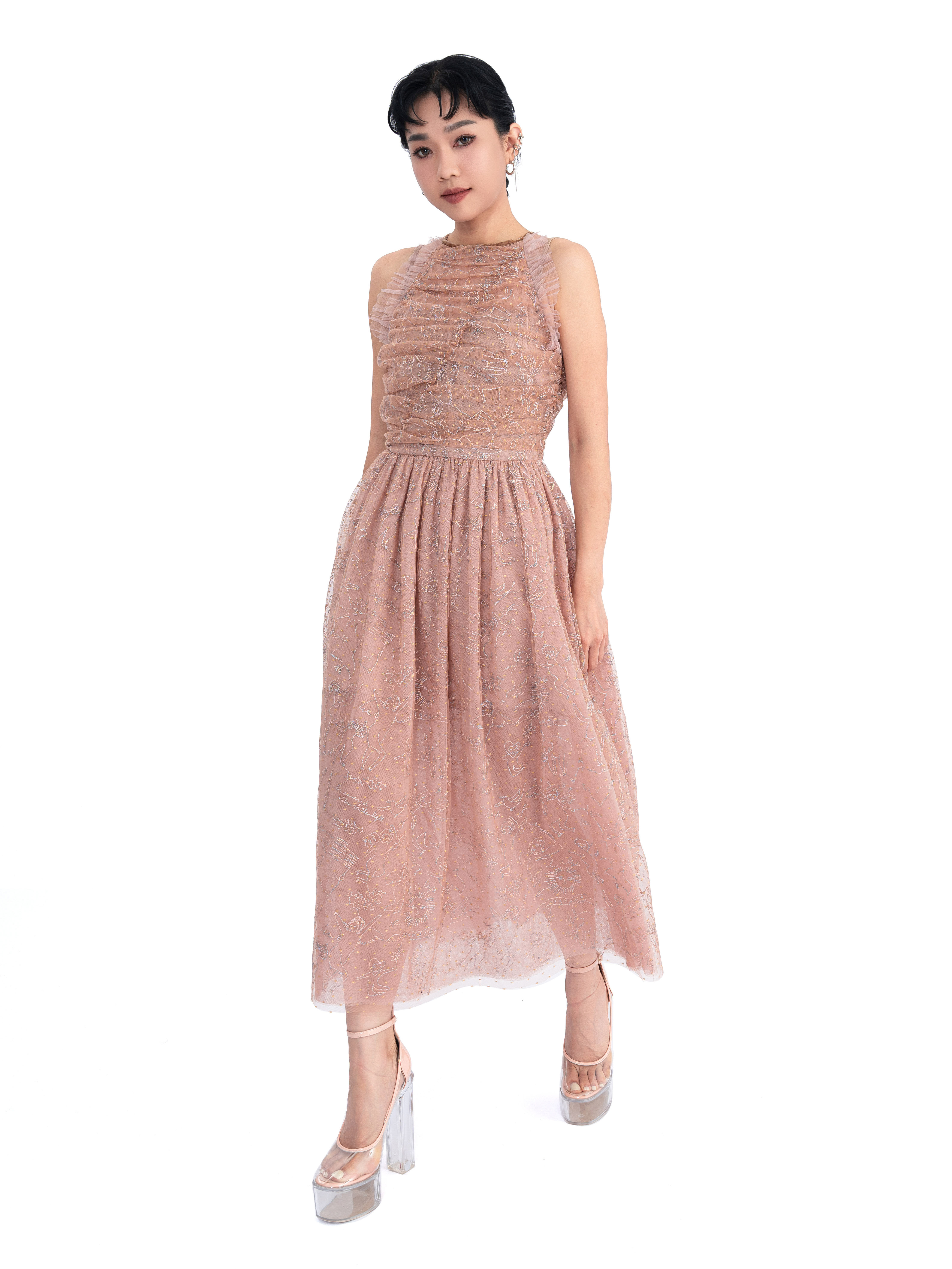 HERMANA天使網紗入肩連身裙 (現貨款式）