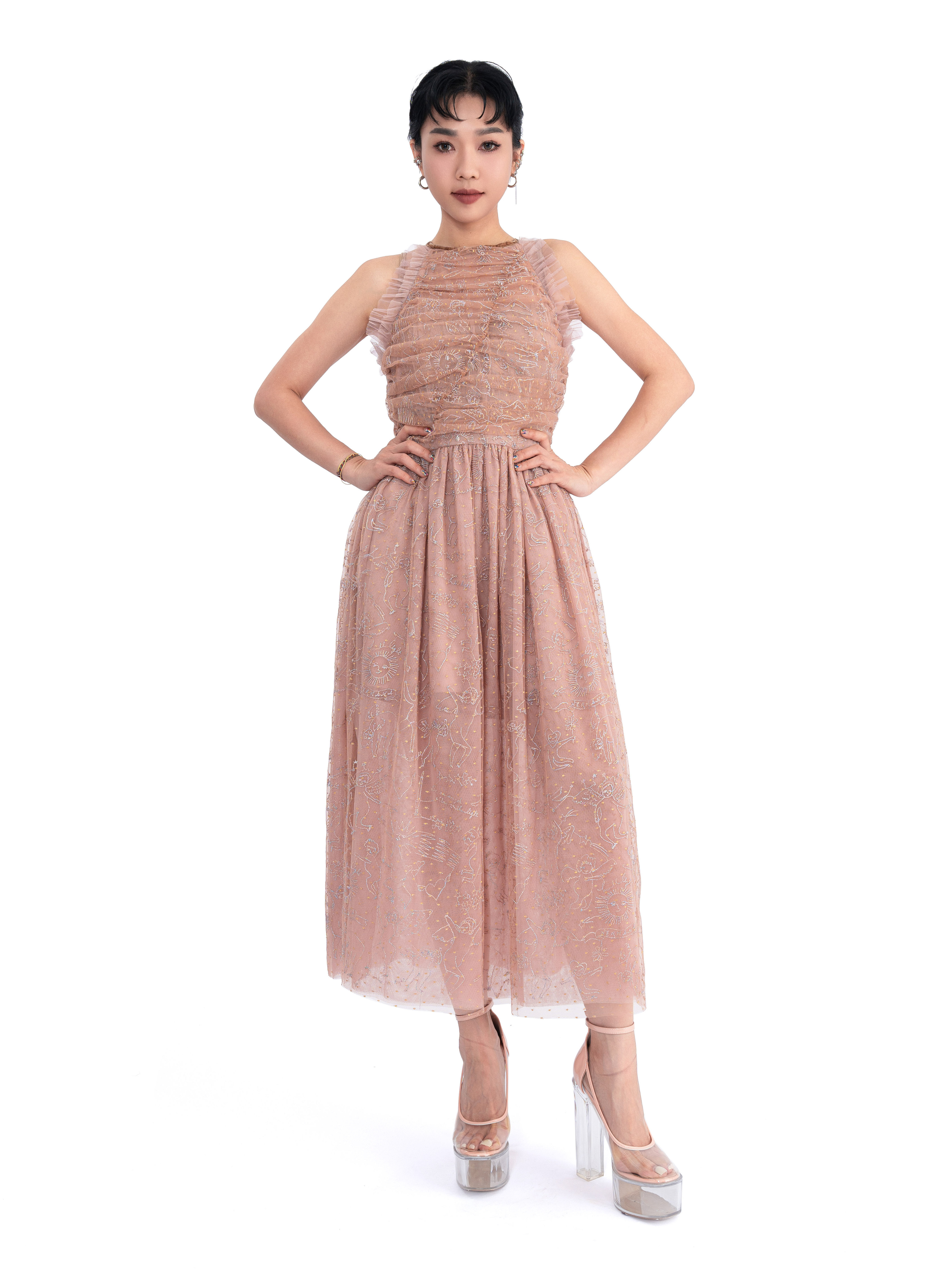 HERMANA天使網紗入肩連身裙 (現貨款式）