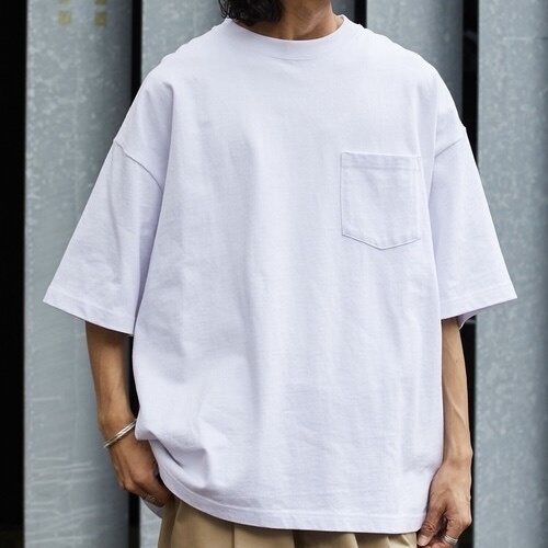 日本 FREAK'S STORE Heavyweight 限量版 重磅 9 盎司 大廓形圓領口袋T 恤 大廓形T恤 重磅T T-shirt