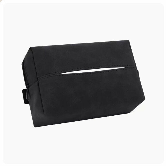 Popular car tissue box (suede tissue bag (pure black))