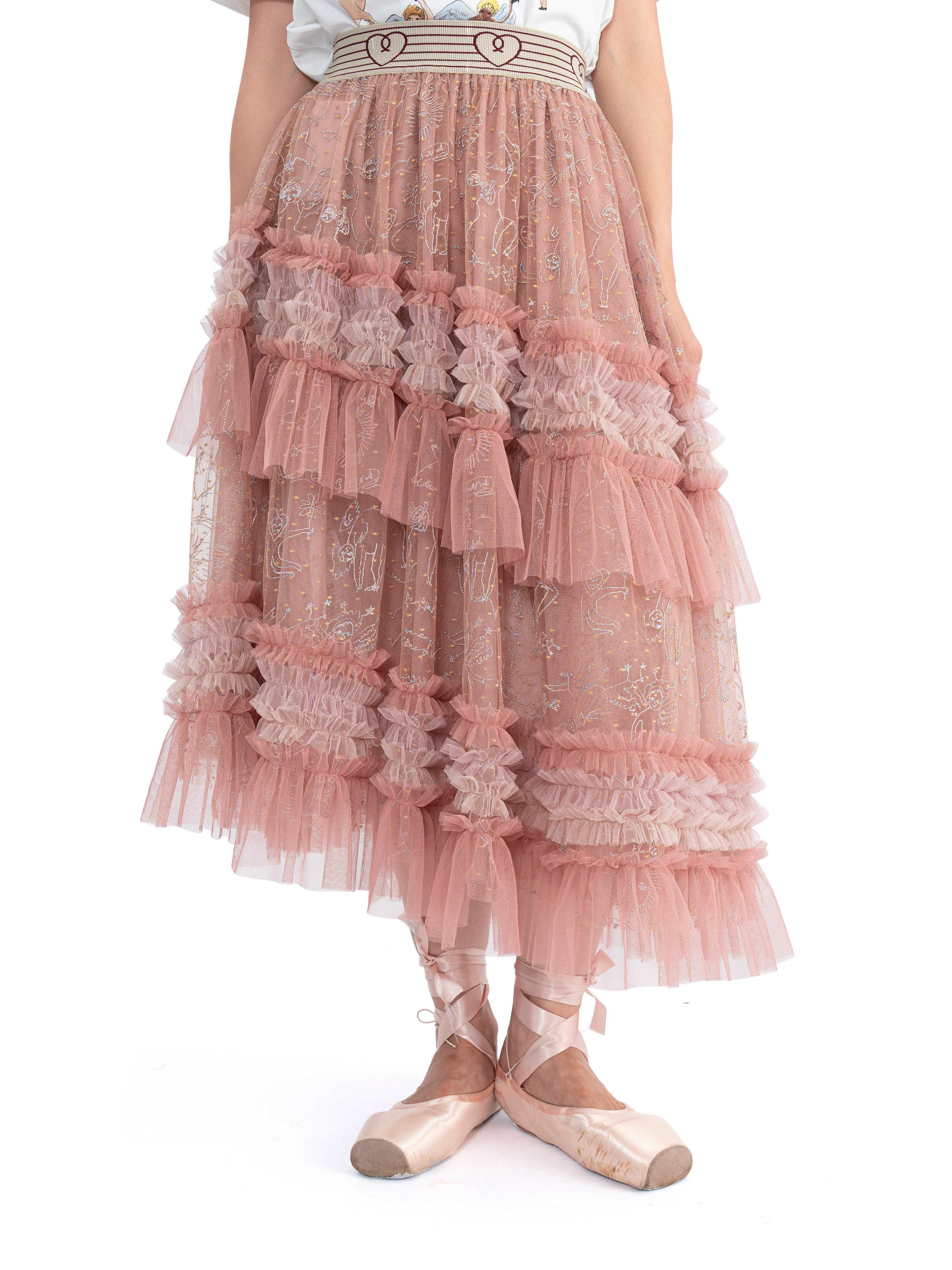 HERMANA天使網紗荷葉傘裙 (現貨款式）