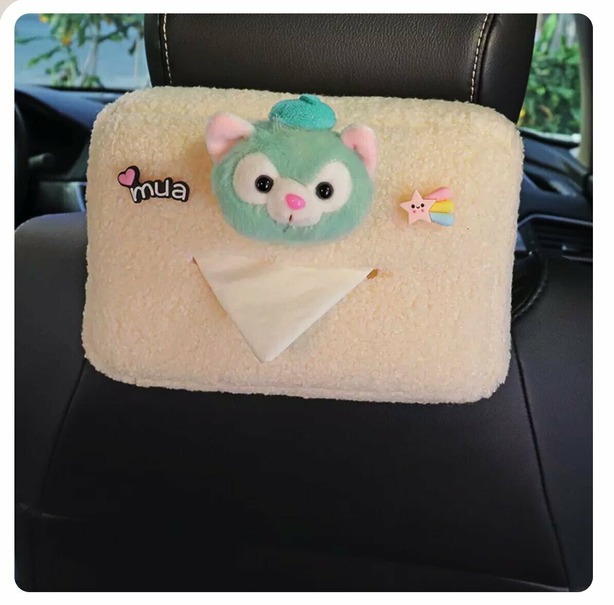 Hot trolley mounted seat back hanging tissue dispenser (Painter Cat)