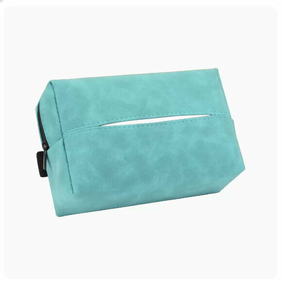 Popular car tissue box (suede tissue bag (Tiffany blue))