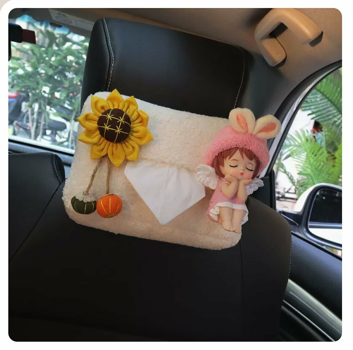 Hot recommended car seat back hanging tissue box (Sunflower + Annie)