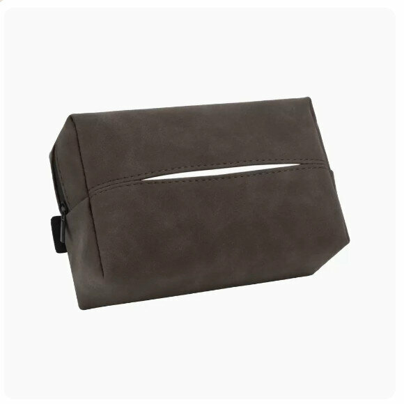 Popular car tissue box (suede tissue bag (tung brown))