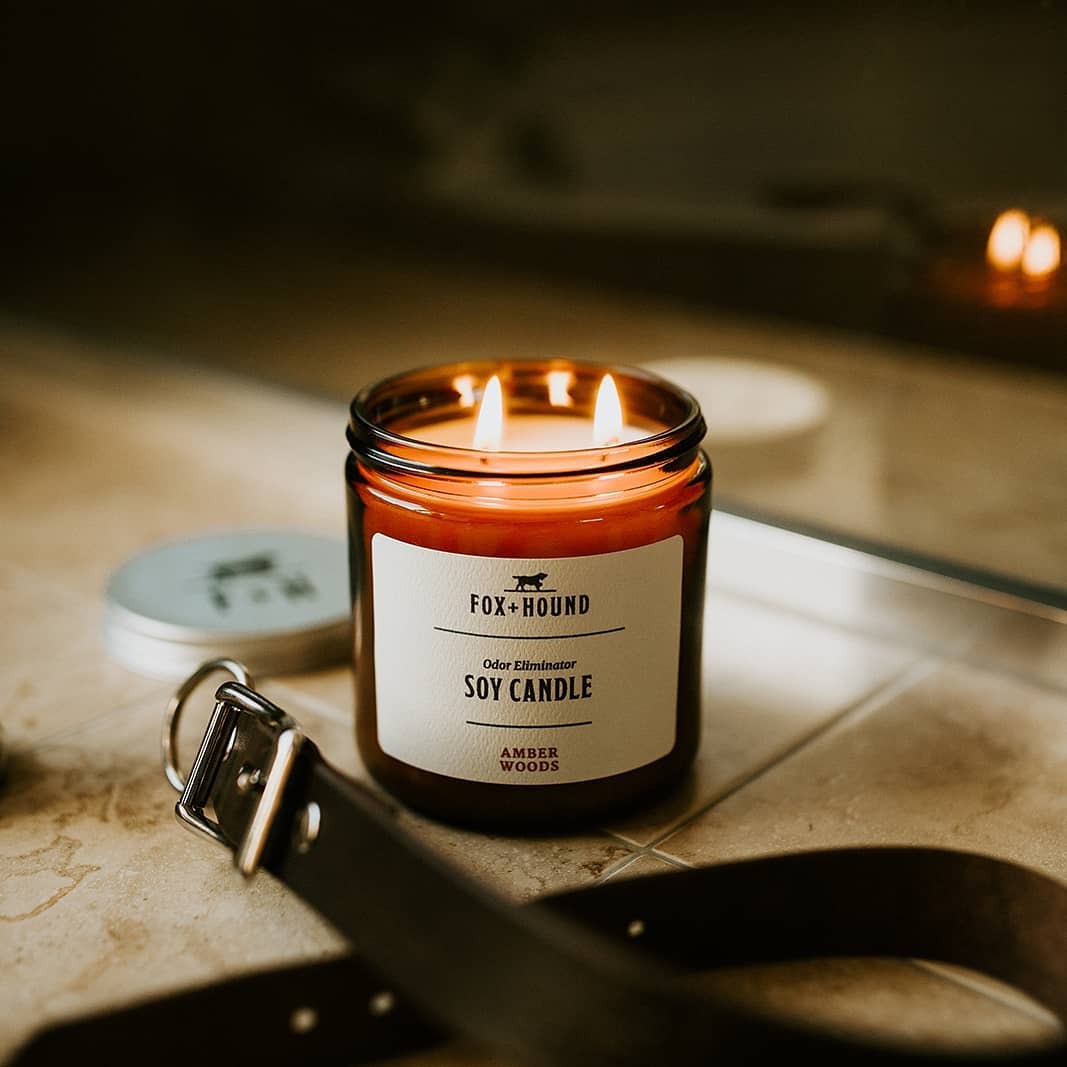 美國Fox+Hound｜香氛除臭大豆蠟燭 - 琥珀木香